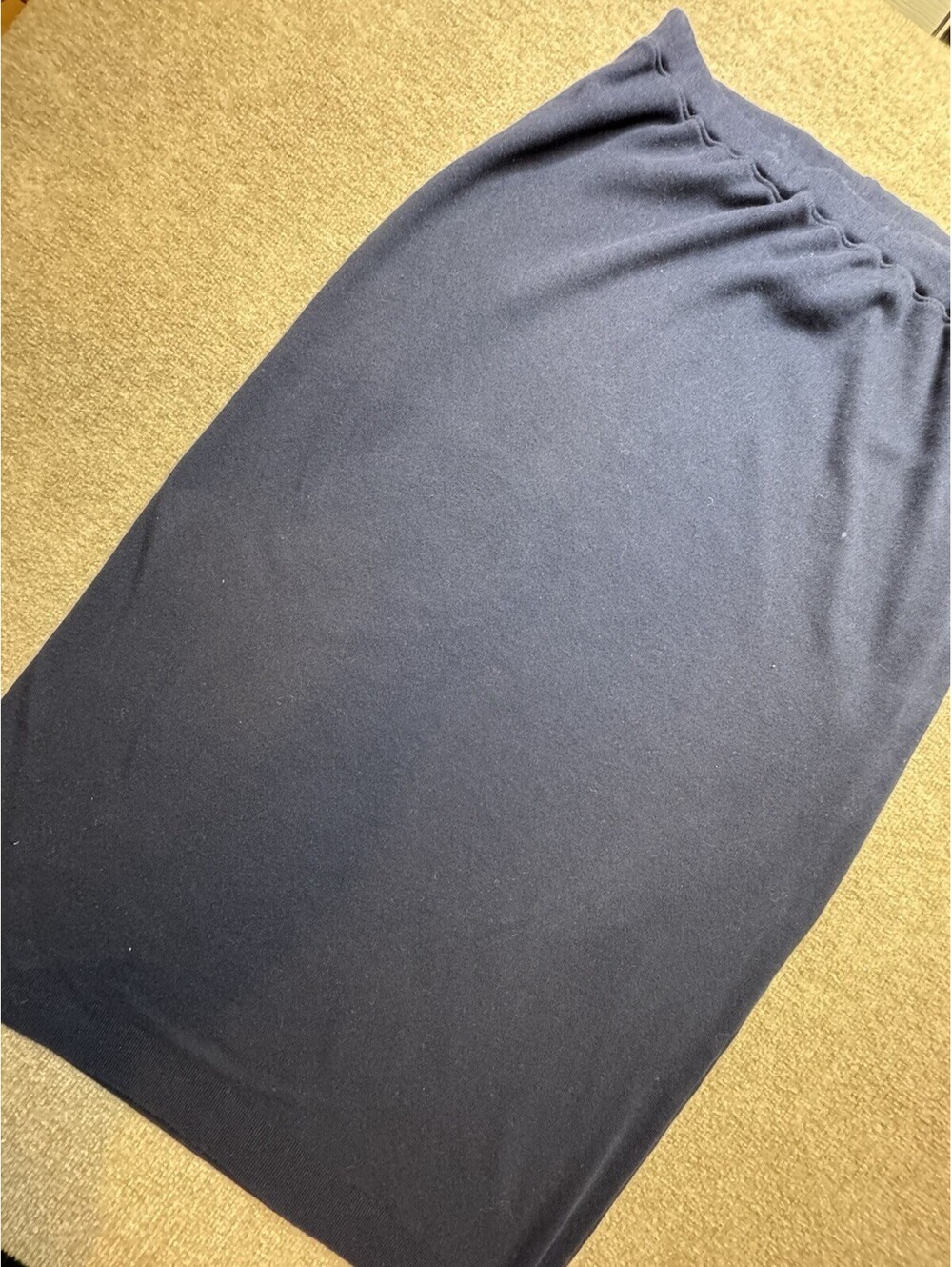 Ralph Lauren Women's 1X Maxi Skirt Stretch Pull On Navy 1122